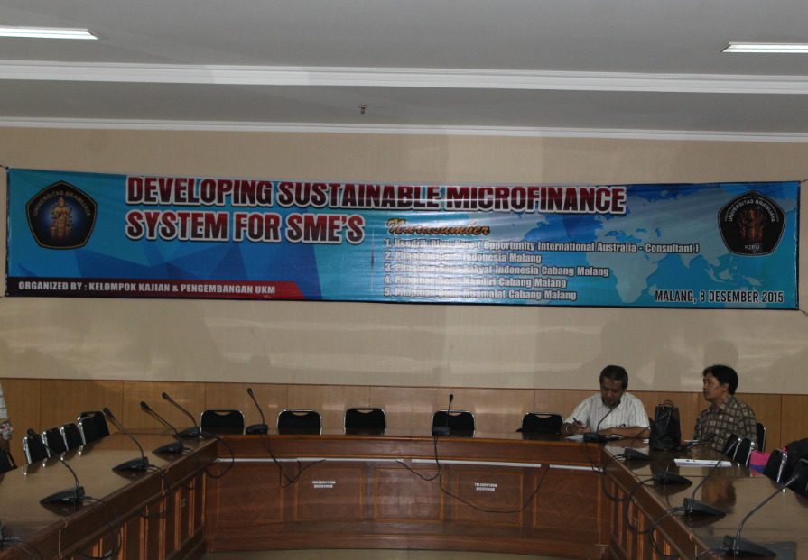 SEMINAR ILMIAH K2PU “DEVELOPING SUSTAINABLE MICROFINANCE SYSTEM FOR SME’S”